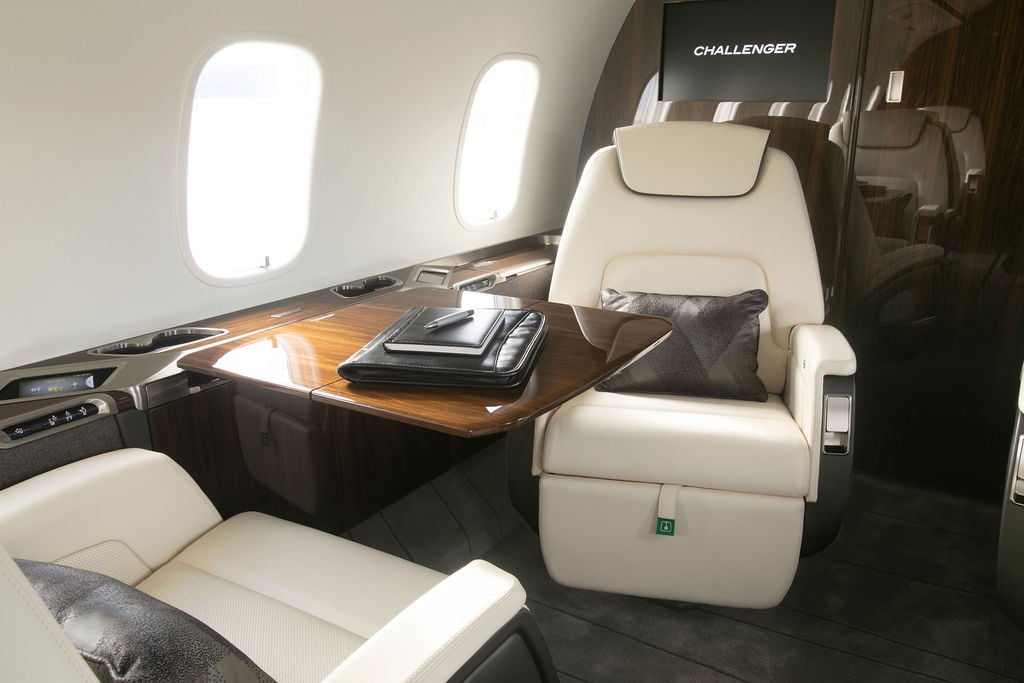 Latitude 33 Aviation's Bombardier Challenger 350 for Charter in Carlsbad Interior