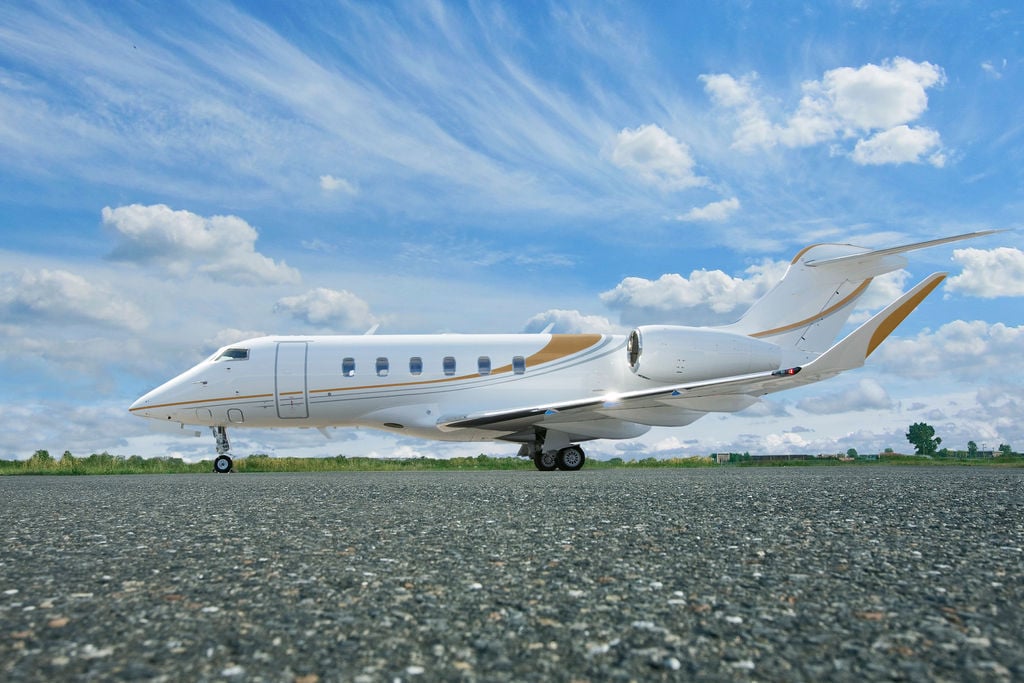 Latitude 33 Aviation's Bombardier Challenger 350 for Charter in Carlsbad Exterior