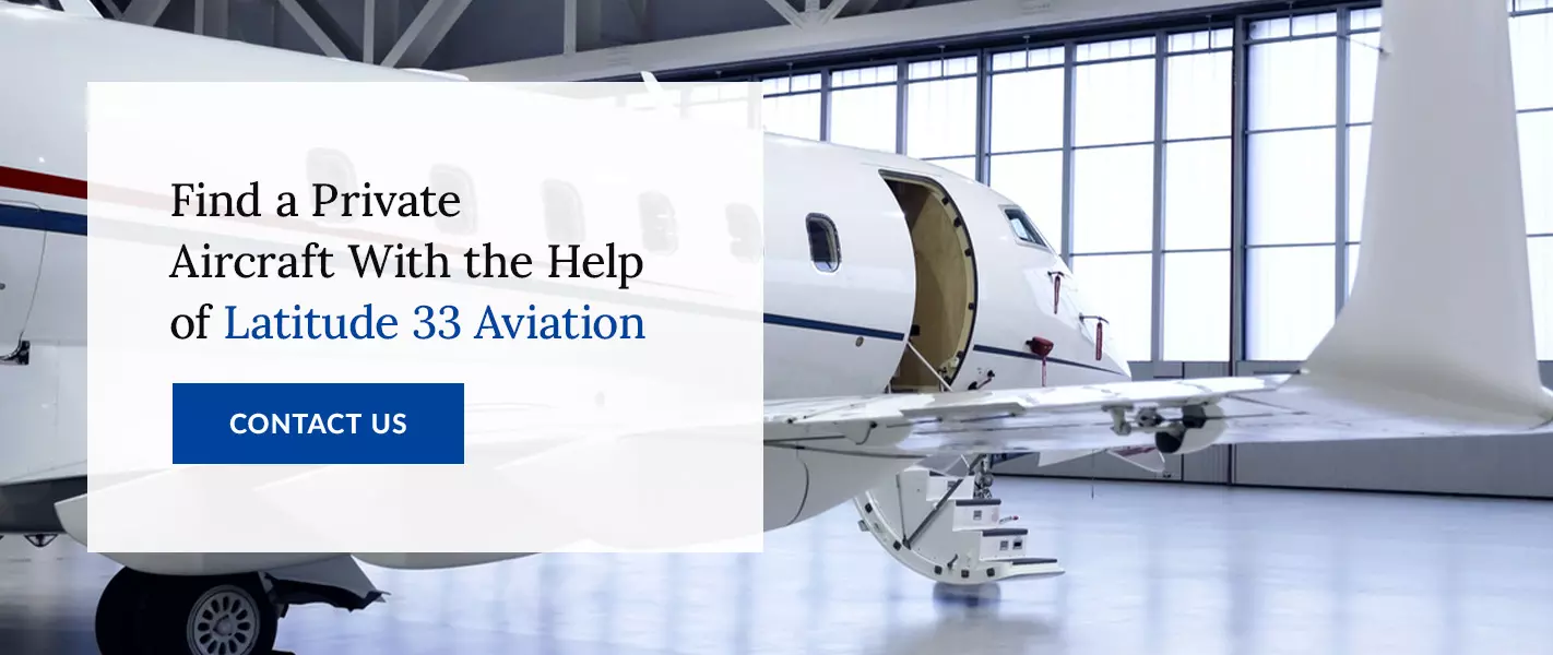 Find a Private Aircraft With the Help of Latitude 33 Aviation