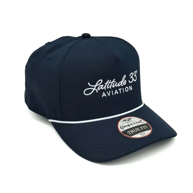 Latitude 33 Aviation Script Golf Hat